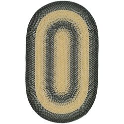 Hand woven Reversible Multicolor Braided Rug (8 X 10 Oval)
