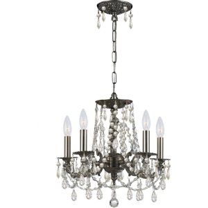 Crystorama Lighting CRY 5545 PW CL MWP Mirabella Chandelier Hand Polished
