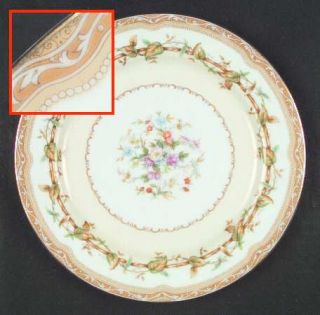 Noritake Olympia Dinner Plate, Fine China Dinnerware   Yellow/Green Leaves On Vi
