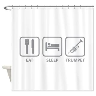  Eat Sleep Trumpet Shower Curtain