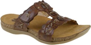 Womens Kalso Earth Shoe Encore   Bat Brown Full Grain Leather Ornamented Shoes