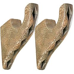 Menagerie Tuscan Crackle Diamond 2 inch Bracket Pair (set Of 2)