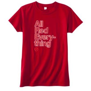 Womens Fitted All Red Everything T Shirt   XS