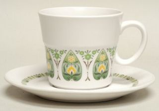 Noritake Palos Verde Flat Cup & Saucer Set, Fine China Dinnerware   Progression,