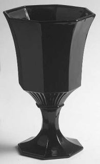 Independence Octagonal Black Water Goblet   Black