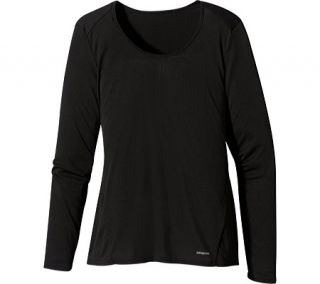 Womens Patagonia Capilene® 1 Scoop   Black Long Sleeve Shirts