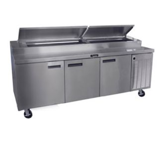 Delfield 99 in Refrigerated Pizza Table w/ 3 Sections & 12 Pan Capacity, 115V