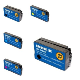 Hp 950xl 5 ink Cartridge Set (remanufactured) (Black (CN045AN), Cyan (CN046AN), Magenta (CN047AN), Yellow (CN048AN)CompatibilityHP OfficeJet Pro 8100/ 8600All rights reserved. All trade names are registered trademarks of respective manufacturers listed.Ca