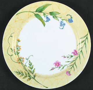 Corning Sun Garden Dinner Plate, Fine China Dinnerware   Impressions, Yellow Rim