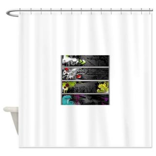  set of four colorful graffiti style Shower Curtain  Use code FREECART at Checkout