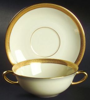 Lenox China Countess Flat Cream Soup Bowl & Saucer Set, Fine China Dinnerware  