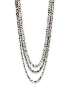 David Yurman Multi Row Chain Necklace   Silver