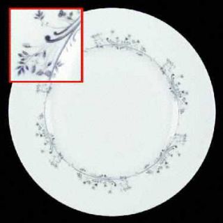 Minton Pandora Dinner Plate, Fine China Dinnerware   Bone,Gray Scrolls&Flowers,P