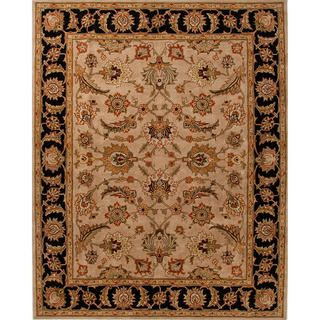 Hand tufted Traditional Oriental Pattern Brown Rug (4 X 8)