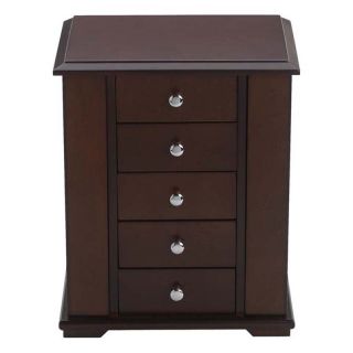 Reed and Barton Corp Brielle Mahogany Finish Jewelry Box   7.5W x 11H in. Brown