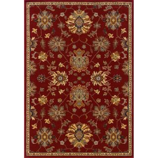 Red Wool blend Area Rug (53 X 76)