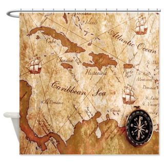  Cool Pirate Nautical Map Shower Curtain  Use code FREECART at Checkout