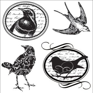 I Cling Stamps 5x5 Sheet birds