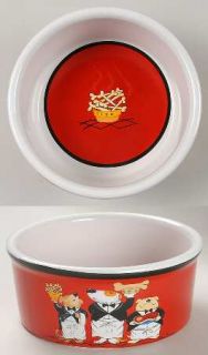 Dinner Is Served Pet Bowl, Fine China Dinnerware   Waiters In Various Poses, Wor