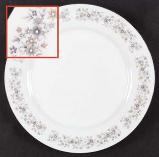 Dynasty China Elegance  Dinner Plate, Fine China Dinnerware   Blue,Gray,Green &