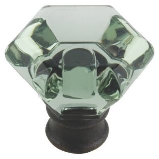 Threshold Acrylic Faceted Knob   4 Pack   Green