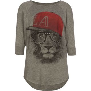 Lion Girls Tee Heather Grey In Sizes X Small, Small, Medium, X Large,