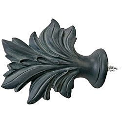 Menagerie Bella Noir Verdue Curtain Finial (Bella Noir (black with grey wash)Materials Resin Dimensions 4 inches high x 4 inches wide x 5 inches depthThe digital images we display have the most accurate color possible. However, due to differences in com