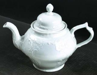 Rosenthal   Continental Sanssouci White Teapot & Lid, Fine China Dinnerware   Al