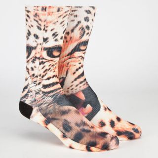 Cheetah Mens Crew Socks Orange One Size For Men 242245700
