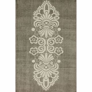 Nuloom Hand knotted Tribal Damask Ivory Wool / Viscose Rug (5 X 8) (GreyPattern AbstractTip We recommend the use of a non skid pad to keep the rug in place on smooth surfaces.All rug sizes are approximate. Due to the difference of monitor colors, some r