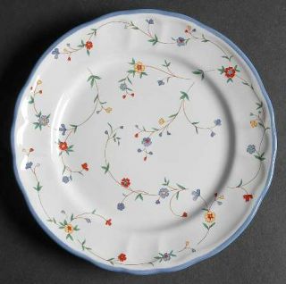 Epoch Oakbrook Salad Plate, Fine China Dinnerware   Blue, Yellow & Red Flowers O