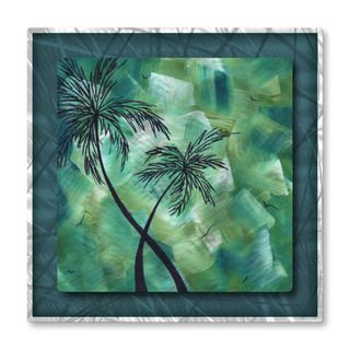 Megan Duncanson Tropical Dance Iii Metal Wall Art (MediumSubject ContemporaryDimensions 29.5 inches high x 29.5 inches wide x 2.5 inches deep )