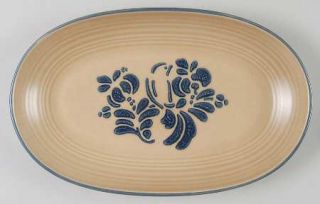 Pfaltzgraff Folk Art Bread Tray, Fine China Dinnerware   Blue Floral Design On T
