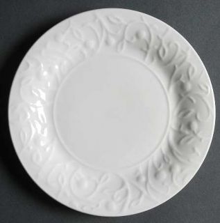The Cellar Tanglewood Salad Plate, Fine China Dinnerware   Embossed Rim/White Le