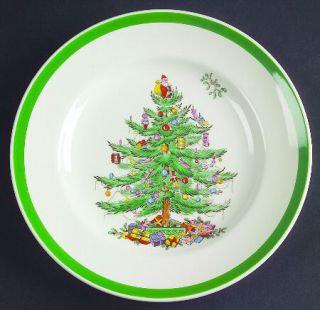 Spode Christmas Tree (Green Trim) Salad Plate, Fine China Dinnerware   Older Bac