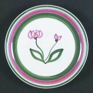 Caleca Meadow Salad Plate, Fine China Dinnerware   Various Color Bands &/Or Flow