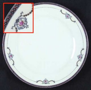 Noritake Gleneden Dinner Plate, Fine China Dinnerware   Blue/Tan&Cream Border,Bl