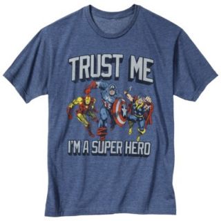 Avengers Mens Trust Issues Graphic Tee   Blue S