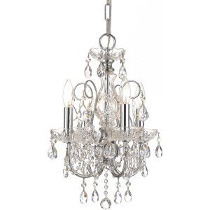Crystorama Lighting CRY 3224 CH CL MWP Imperial Mini Chandelier Hand Polished