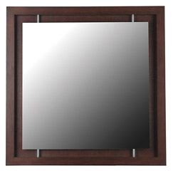 Shelby Mahogany Wall Mirror (34 X 34) (MahoganyMaterials WoodDimensions 34 inches x 34 inches  )