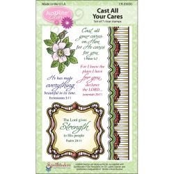 Justrite Stampers Clear Stamp Sets cast Your Cares 7pc