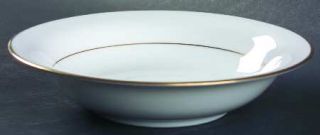 Noritake Dawn Coupe Soup Bowl, Fine China Dinnerware   White, Gold Trim And Verg