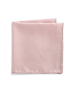  Collection Silk Solid Pocket Square   Light Pink