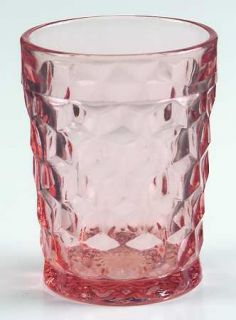 Jeannette Cube Pink 9 Oz Flat Tumbler   Pink                Depression Glass