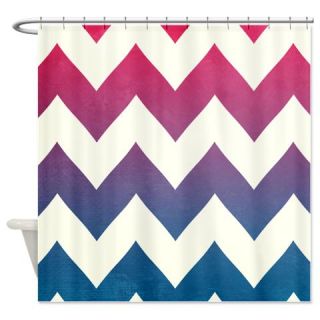  Fade to Blue   Ombre Chevron Shower Curtain  Use code FREECART at Checkout