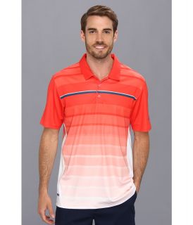 adidas Golf Puremotion Tour CLIMACOOL Gradient Block Tour Polo 14 Mens Short Sleeve Pullover (Red)