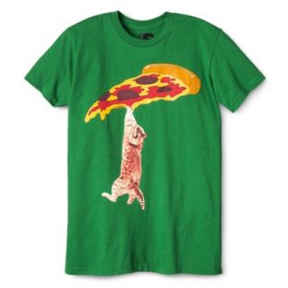 Ecom M Tee Shirts Hang In There Pizza Cat GREEN XLRG