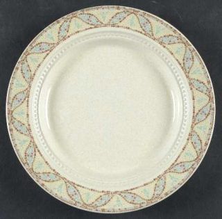 Mikasa Marrakech Salad Plate, Fine China Dinnerware   Stonecraft,Mosaic Rim,Embo