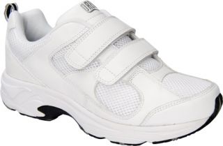 Womens Drew Flash II V   White Leather/White Mesh Velcro Shoes