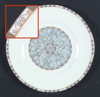 Wedgwood Corinth Salad Plate, Fine China Dinnerware   Leaf&Block On Gray Marble